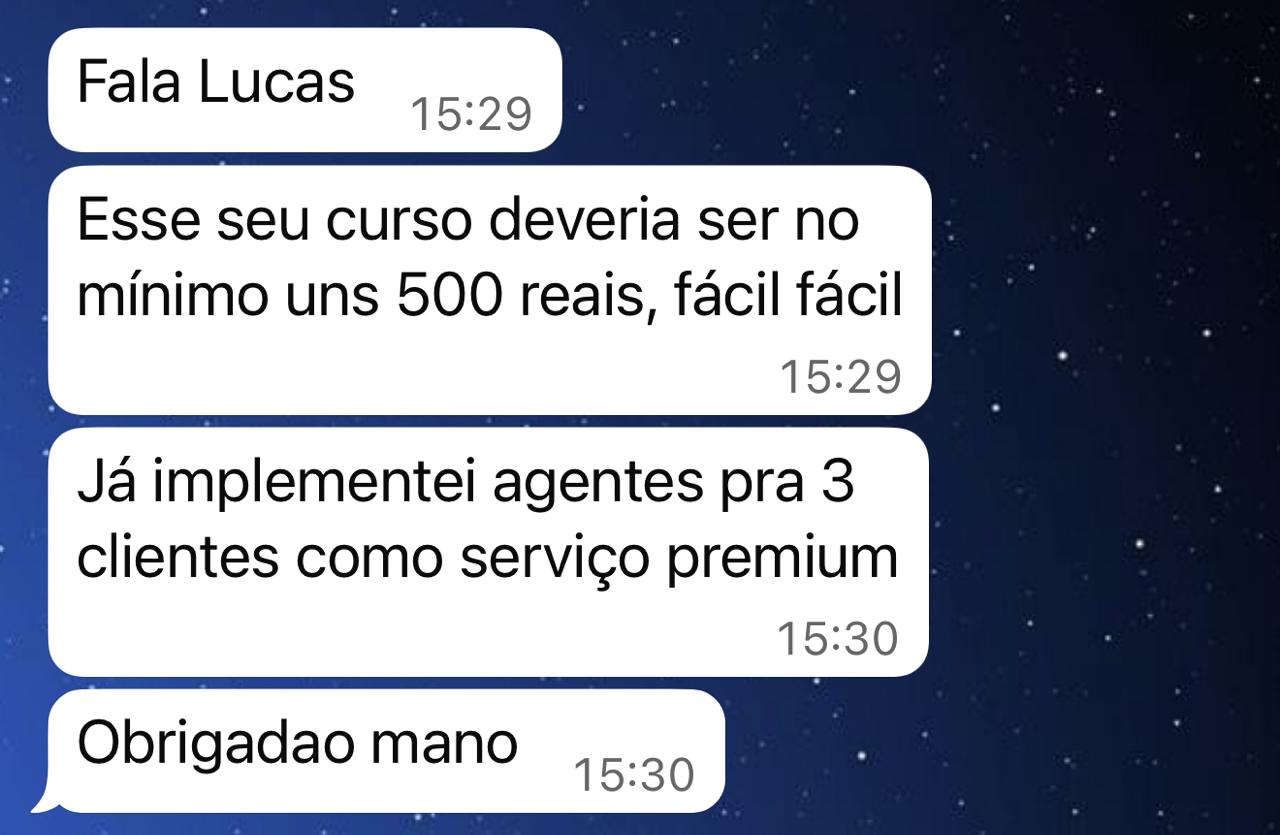 Depoimento Thiago - Implementação de agentes para 3 clientes